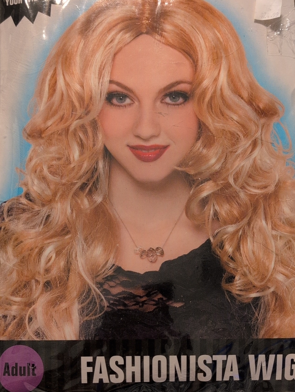 Amscan Blonde Curly Wig with Soft Waves